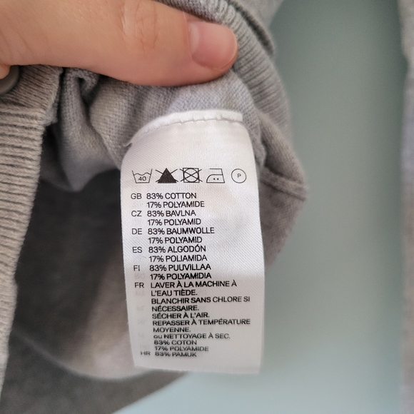 H&M grey v neck lightweight cardigan - Picture 3 of 9